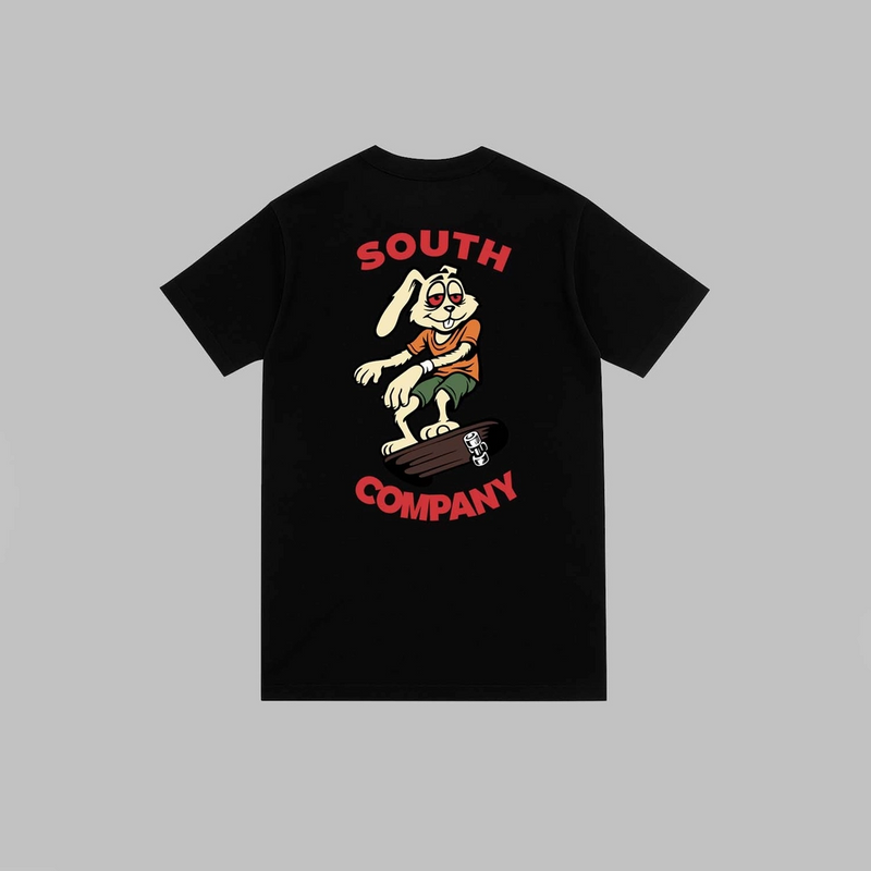 Camiseta Bunny Skater - Streetwear Preto/Branco