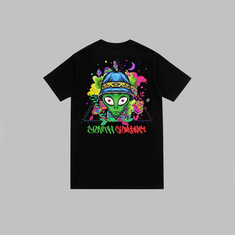 Camiseta  Alien Exist – Streetwear Preto e branco